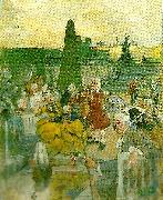 Carl Larsson omarbetat forslag till vaggmalningar i nationalmusei nedre trapphall oil painting reproduction
